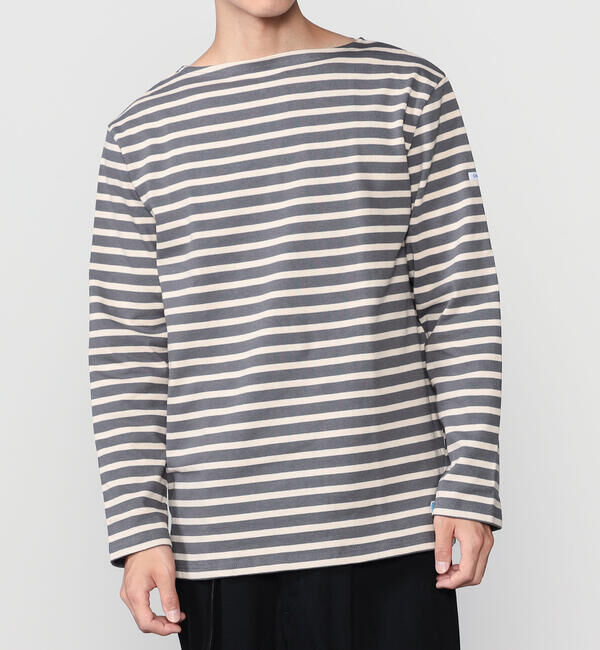 ORCIVAL「ORCIVAL | コットンロード ボートネック フレンチバスクTシャツ MEN」|Tシャツ・カットソー|BLACK系1