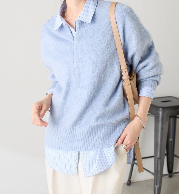  「【EC限定カラーあり/軽量/お尻周りカバー◎】エアリージップニット」|ニット・セーター|