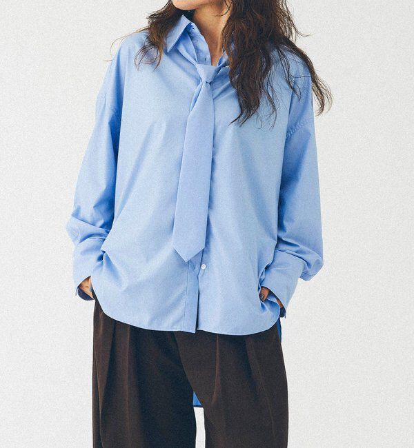  「【2026AW Debut】【UNFORM】タイ付きオーバーシャツ」|シャツ・ブラウス|