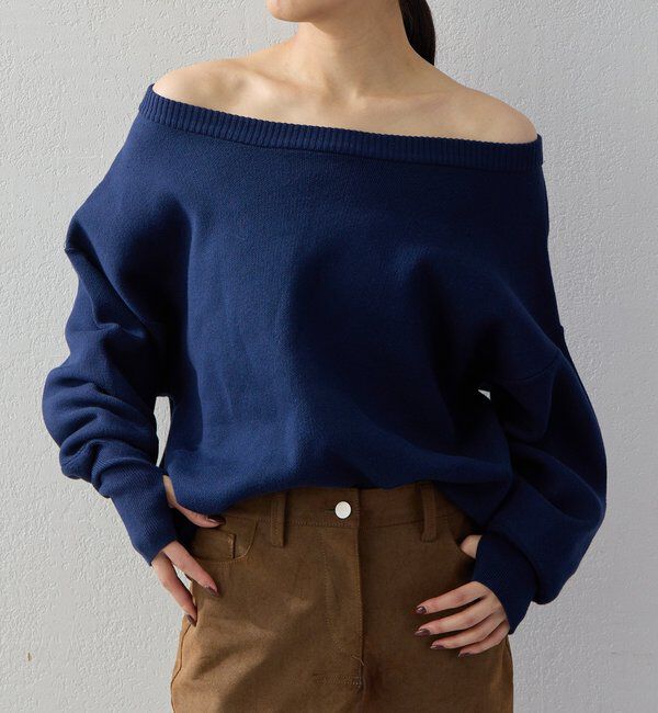  「【2026AW Debut】【UNFORM】スウェットライクニット」|ニット・セーター|ネイビー