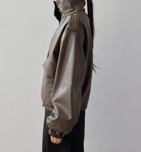  「【2026AW Debut】【UNFORM】フェイクレザーブルゾン」|ベスト・ジレ|