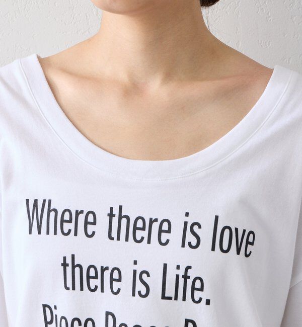  「【PEAS】 スローガンTシャツ」|Tシャツ・カットソー|