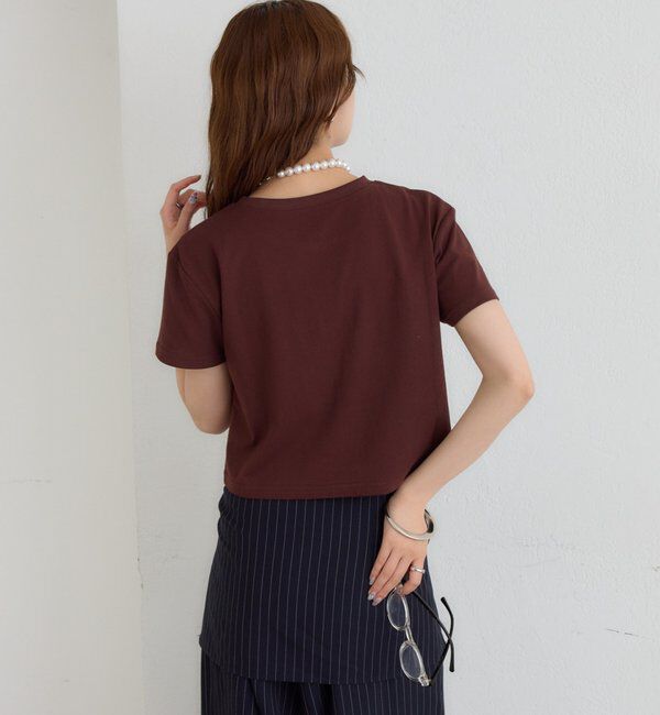  「【4色展開/短丈で使いやすい◎】カラーロゴチビTシャツ」|Tシャツ・カットソー|