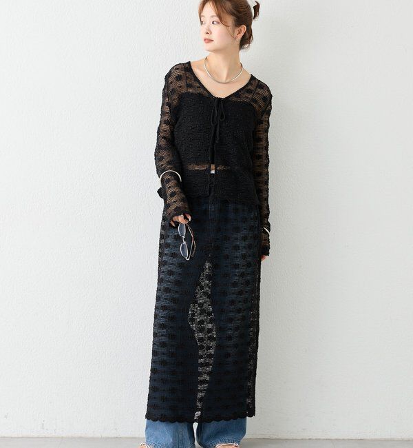  「フラワーレースカーデ」|カーディガン|