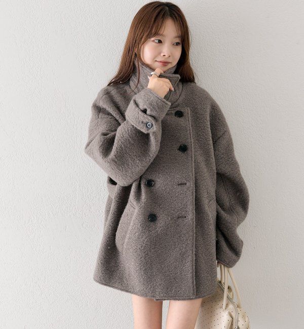 「シャギーPコート」|ピーコート|
