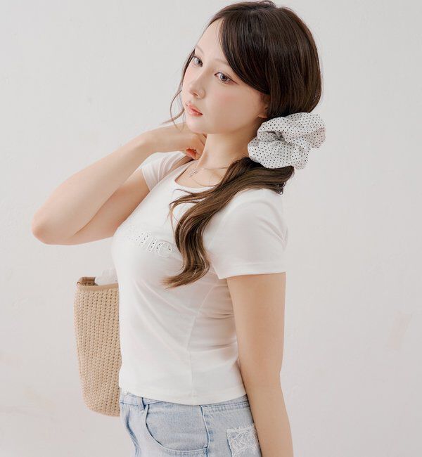  「ドットロゴT+シュシュセット」|Tシャツ・カットソー|