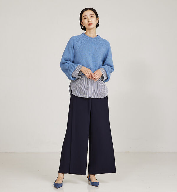 qualite「ベルテッドワイドフレアパンツ」|その他|