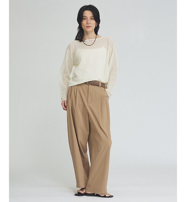 qualite「【接触冷感】タイプライター タックバレルパンツ」|その他|
