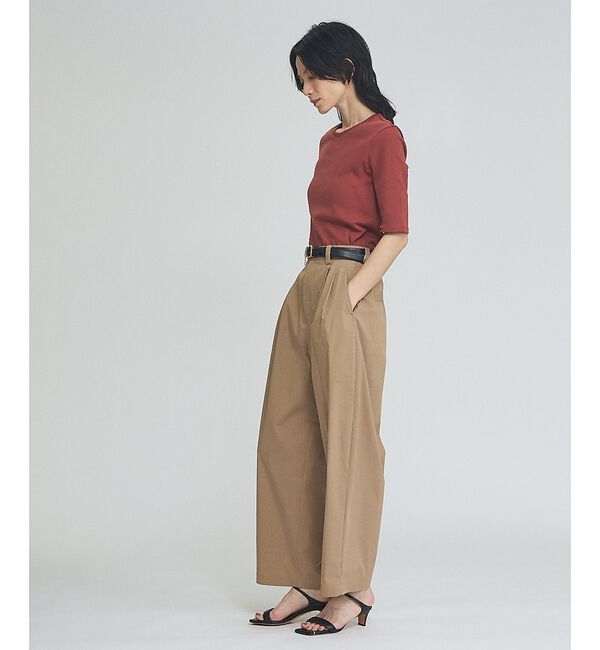 qualite「【接触冷感】タイプライター タックバレルパンツ」|その他|