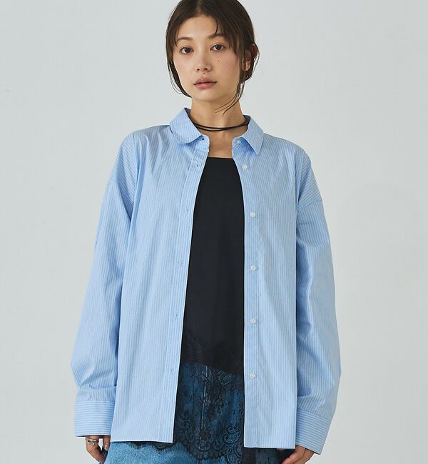 abahouse mavie「スタンダードシャツ」|シャツ・ブラウス|サックスブルー