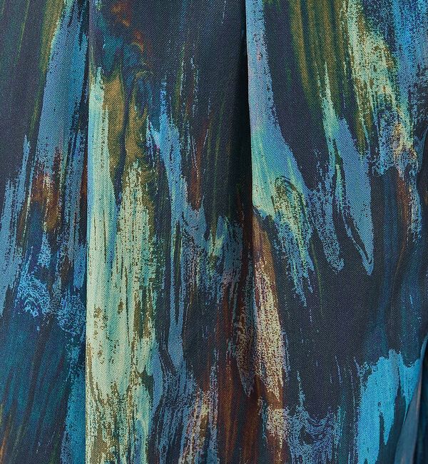 NOMINE「水彩アート ニュアンスプリント ワイドタックパンツ」|その他|
