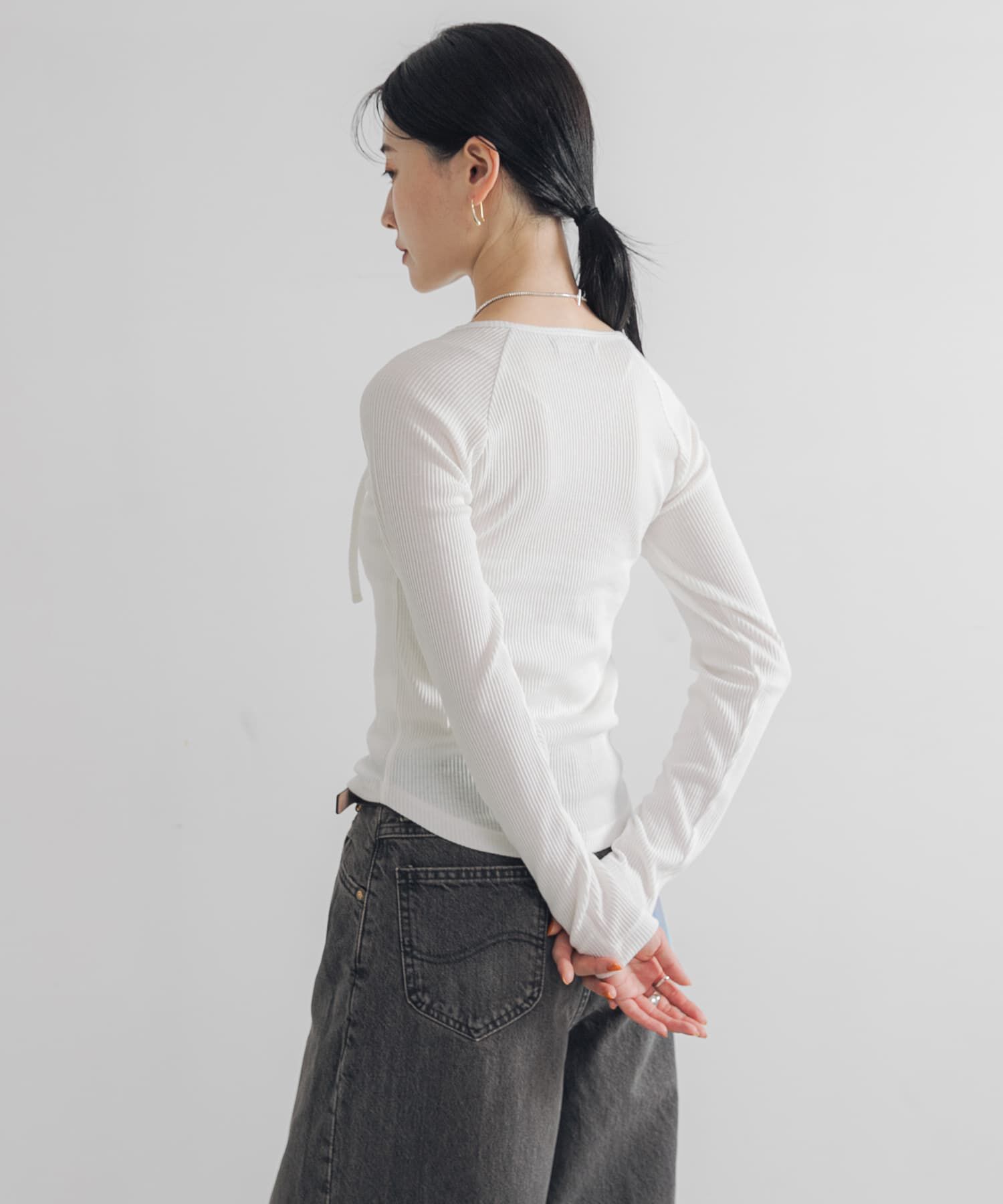 URBAN RESEARCH「カットアウトリブトップス」|Tシャツ・カットソー|
