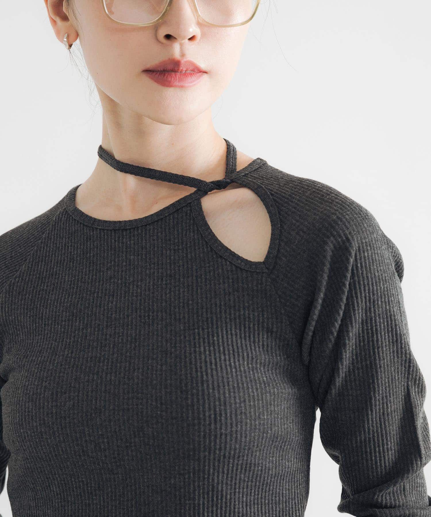 URBAN RESEARCH「カットアウトリブトップス」|Tシャツ・カットソー|