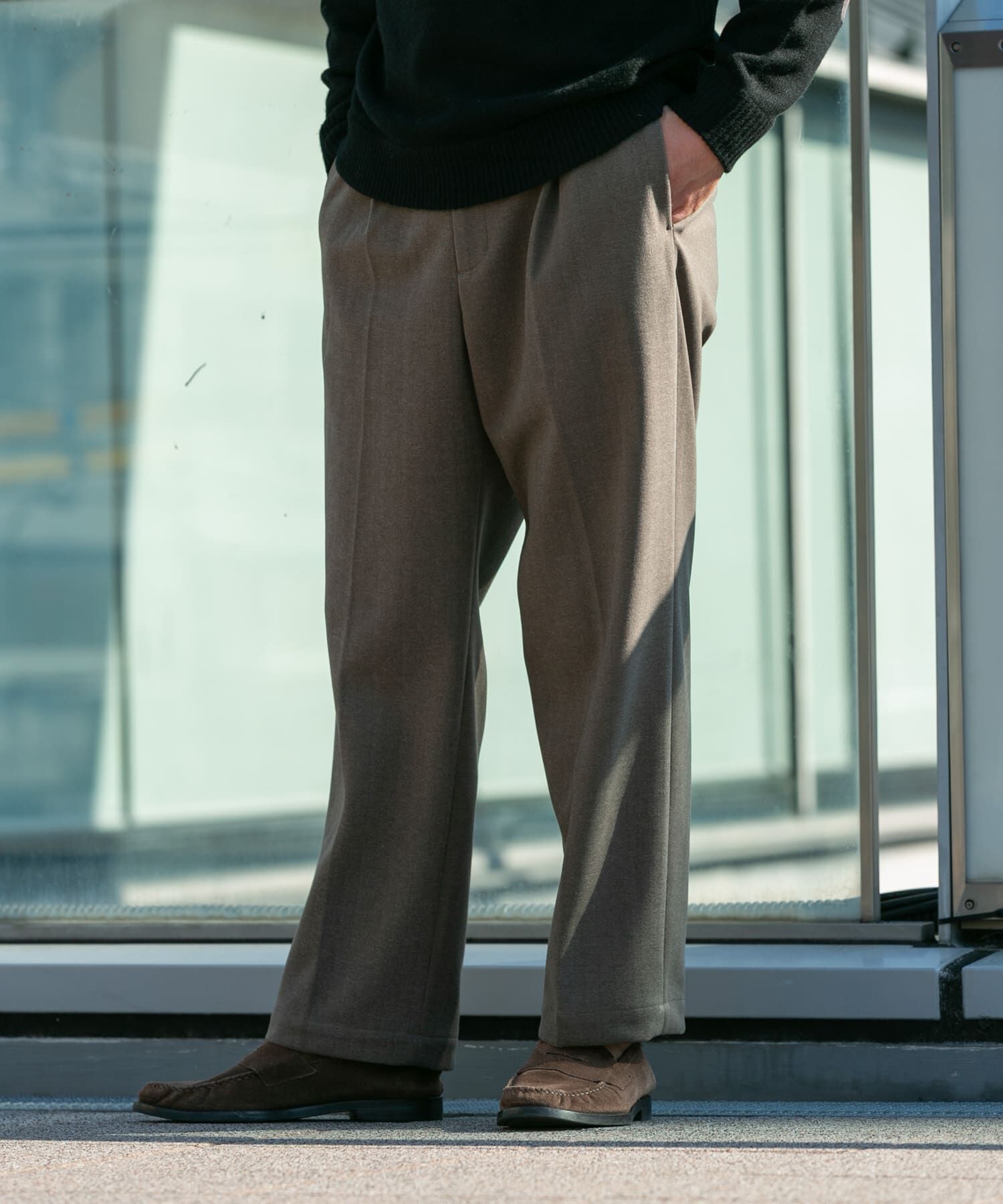 URBAN RESEARCH ROSSO「ストレッチヘリンボーン1タックワイドスラックス」|その他|