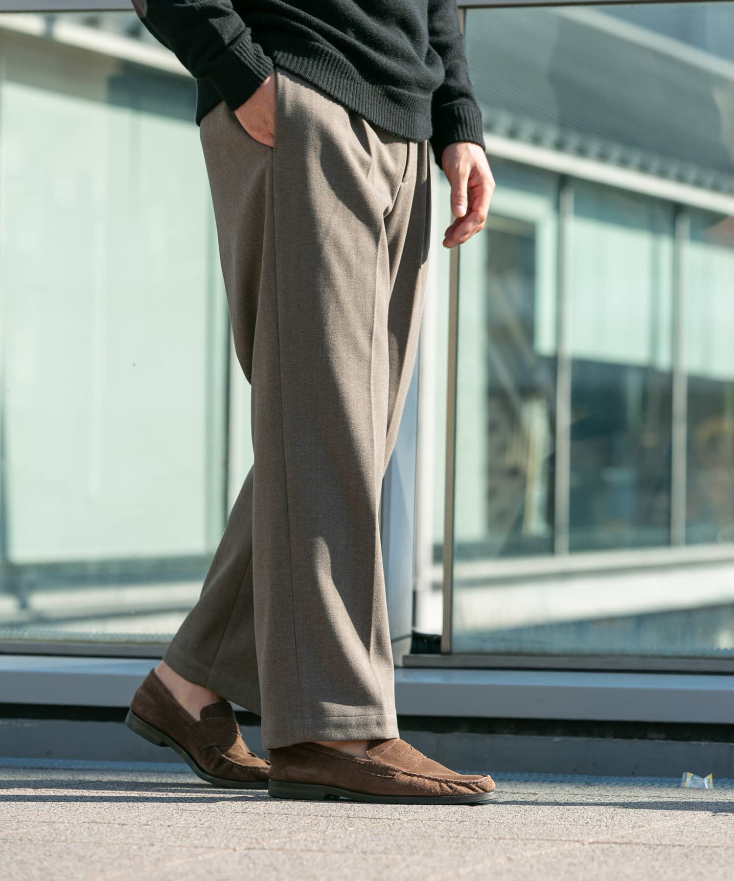 URBAN RESEARCH ROSSO「ストレッチヘリンボーン1タックワイドスラックス」|その他|