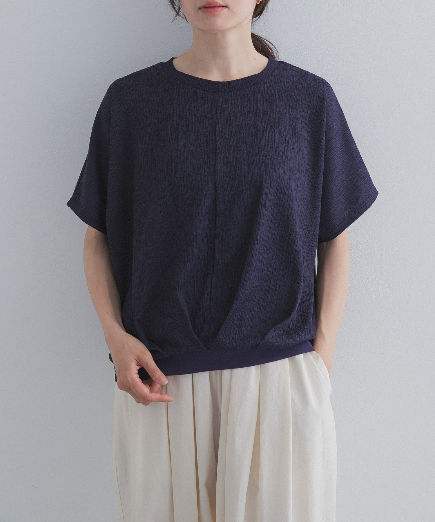 URBAN RESEARCH DOORS「フロントタック楊柳プルオーバー」|Tシャツ・カットソー|