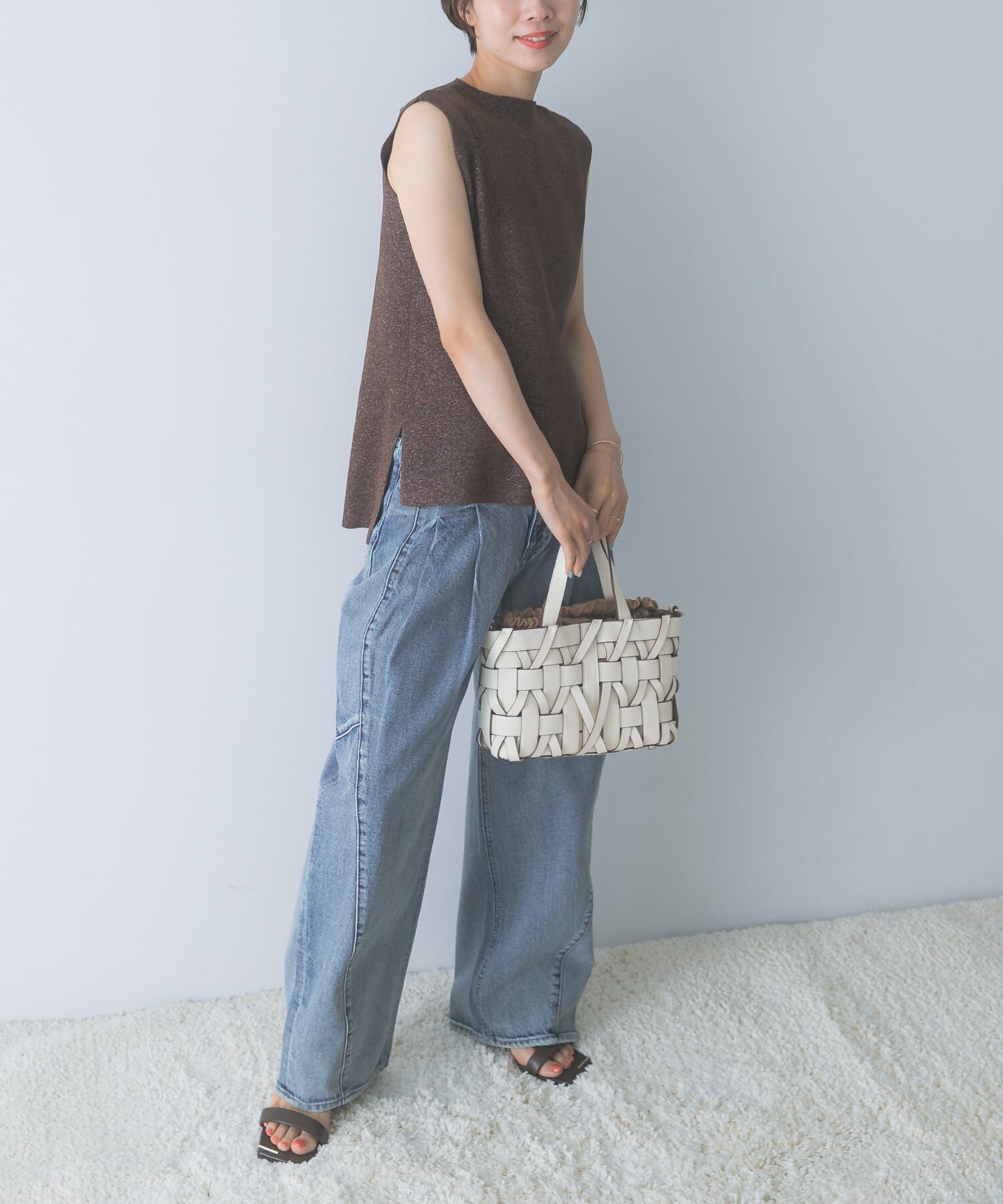 URBAN RESEARCH ROSSO「ELENDEEK　PANEL TUK DENIM WIDE PANTS」|その他|