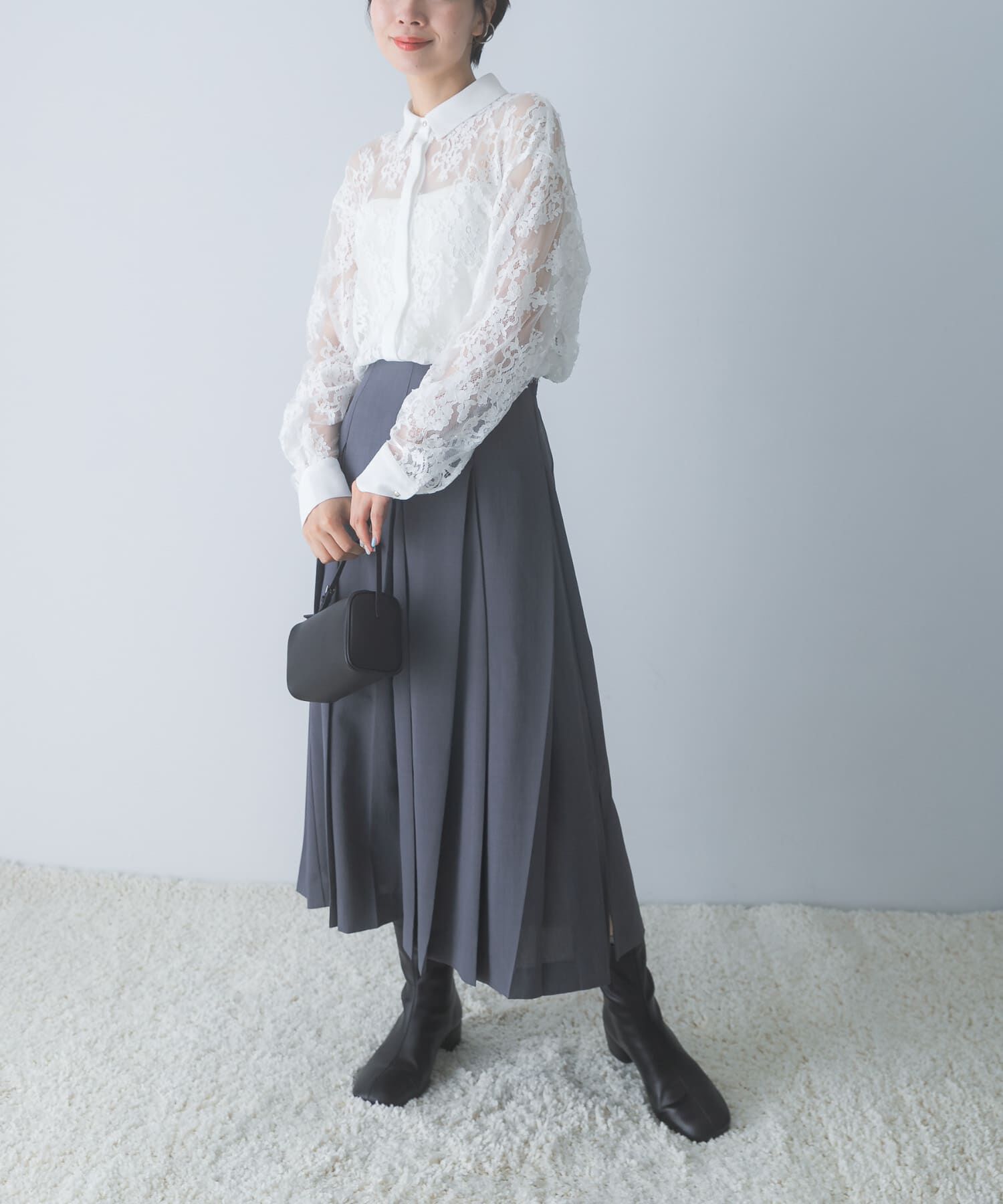 URBAN RESEARCH ROSSO「レースクレリックシャツ」|シャツ・ブラウス|