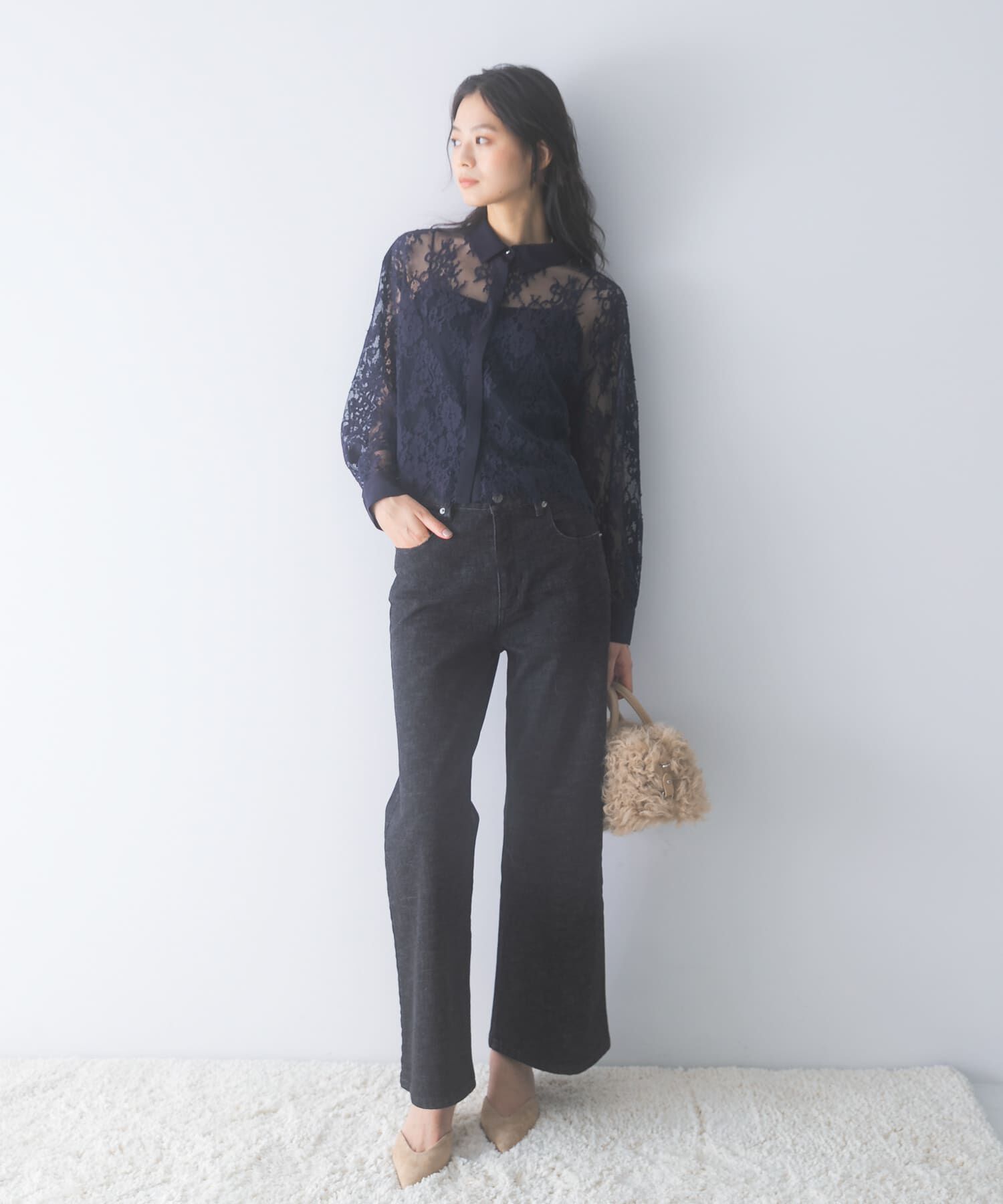 URBAN RESEARCH ROSSO「レースクレリックシャツ」|シャツ・ブラウス|