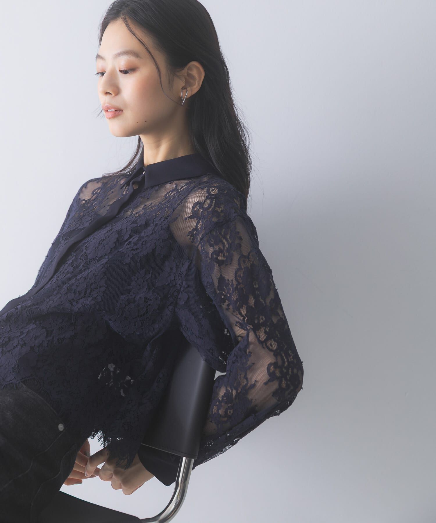 URBAN RESEARCH ROSSO「レースクレリックシャツ」|シャツ・ブラウス|