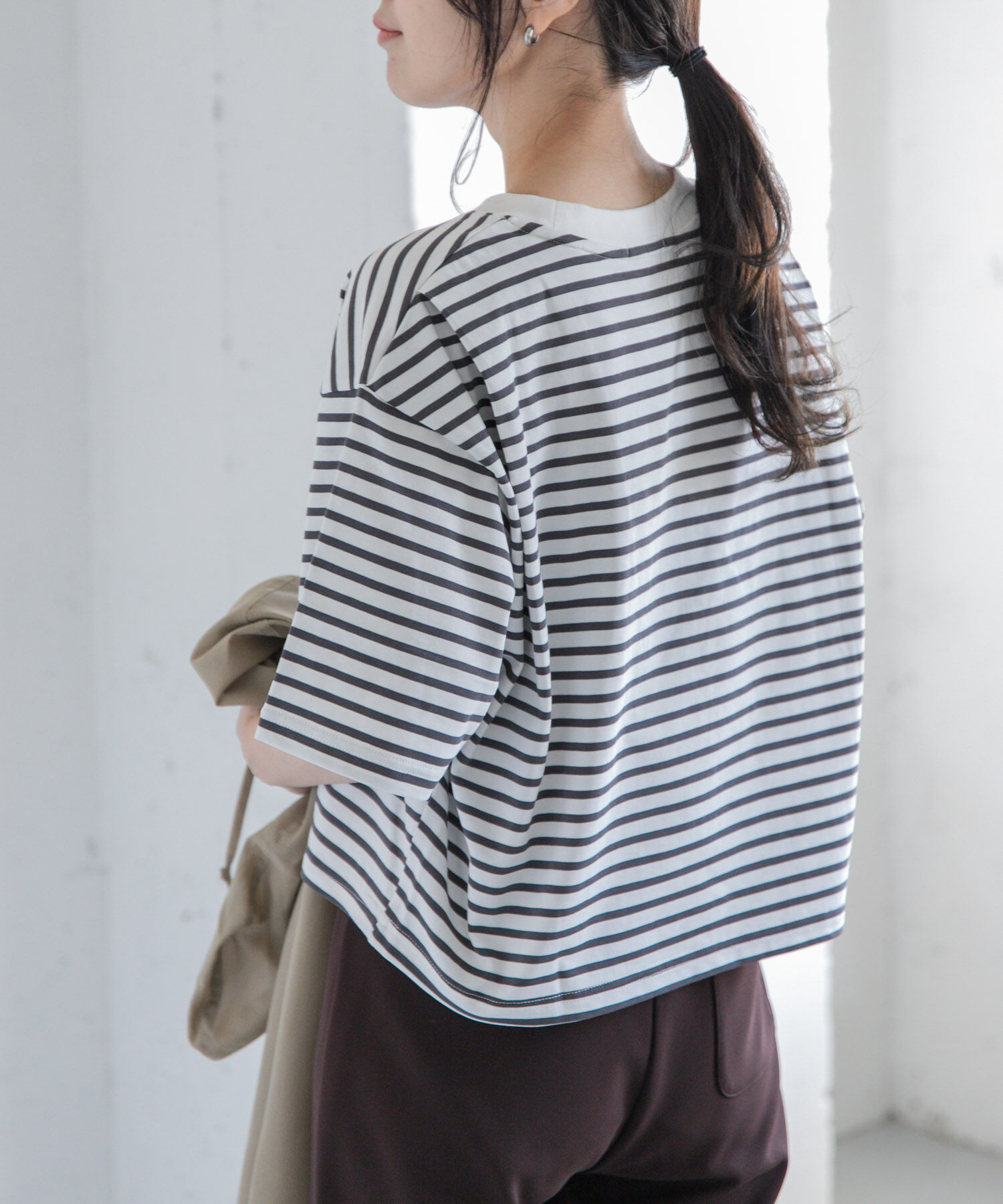 URBAN RESEARCH DOORS「FORK&SPOON　ショルダータックTシャツ」|Tシャツ・カットソー|ホワイト系その他