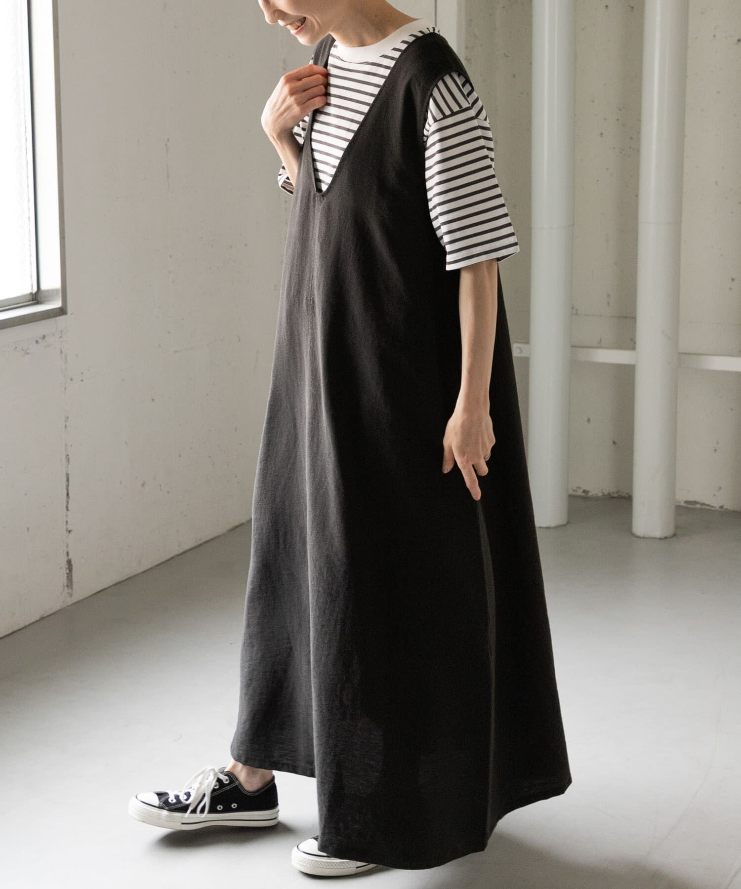 URBAN RESEARCH DOORS「FORK&SPOON　ショルダータックTシャツ」|Tシャツ・カットソー|