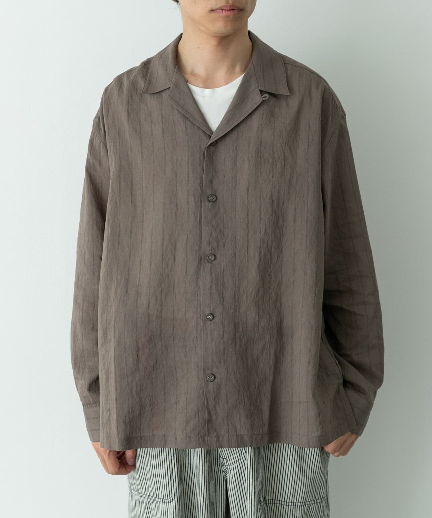 Sonny Label 「レーヨン混ストライプオープンカラーシャツ」|シャツ・ブラウス|