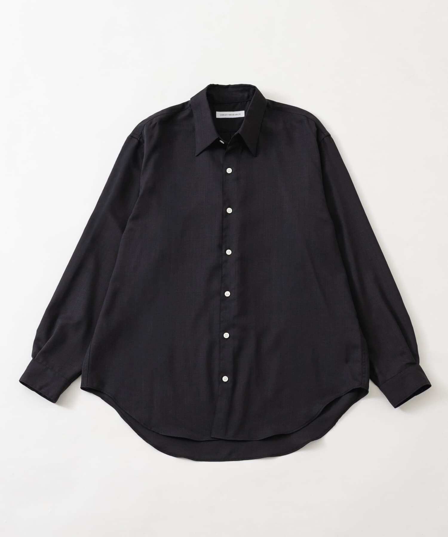 URBAN RESEARCH「WASHABLE WOOL REG SHIRTS」|シャツ・ブラウス|ネイビー