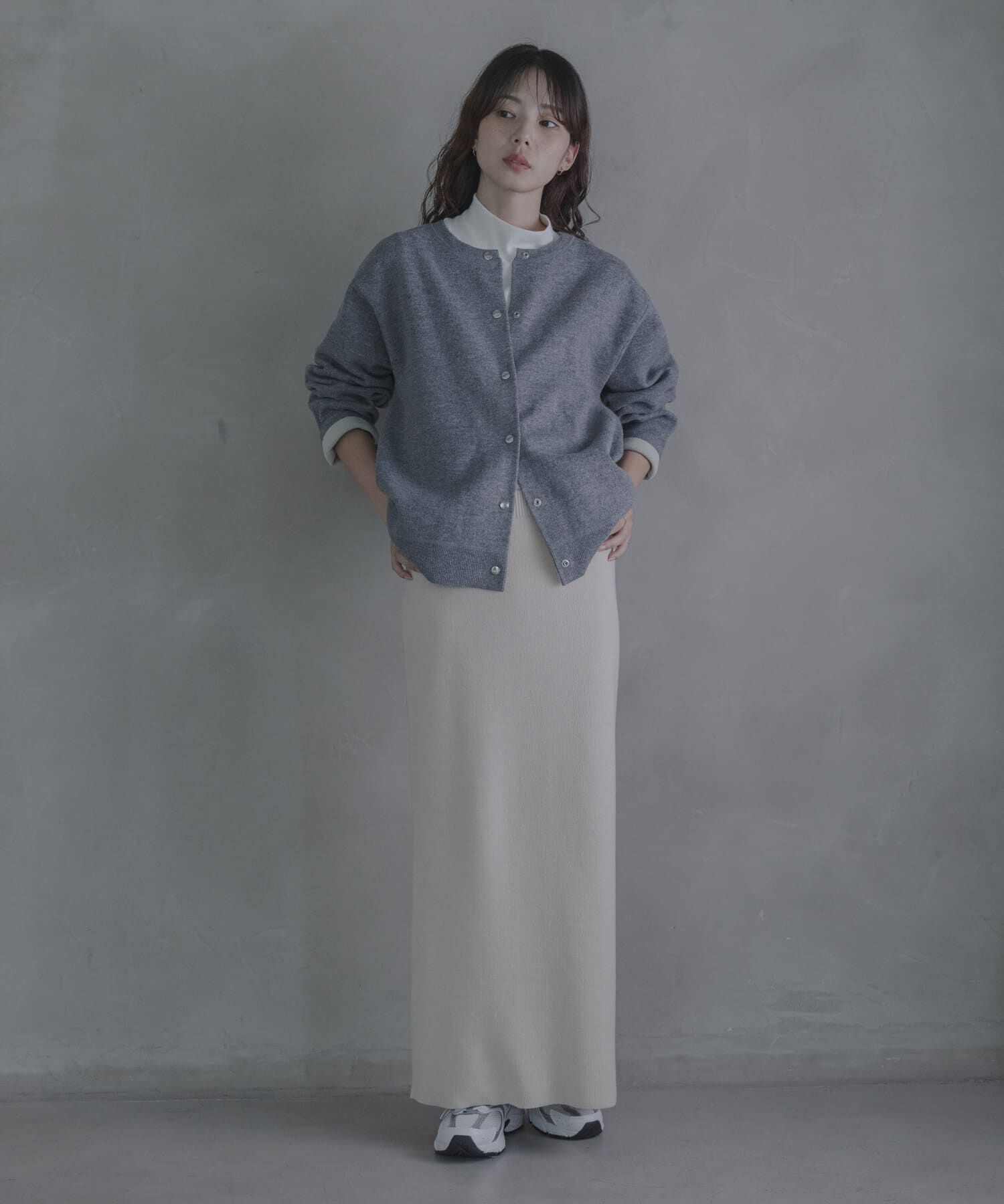 Sonny Label 「ダブルフェイスバイカラーカーディガン」|カーディガン|