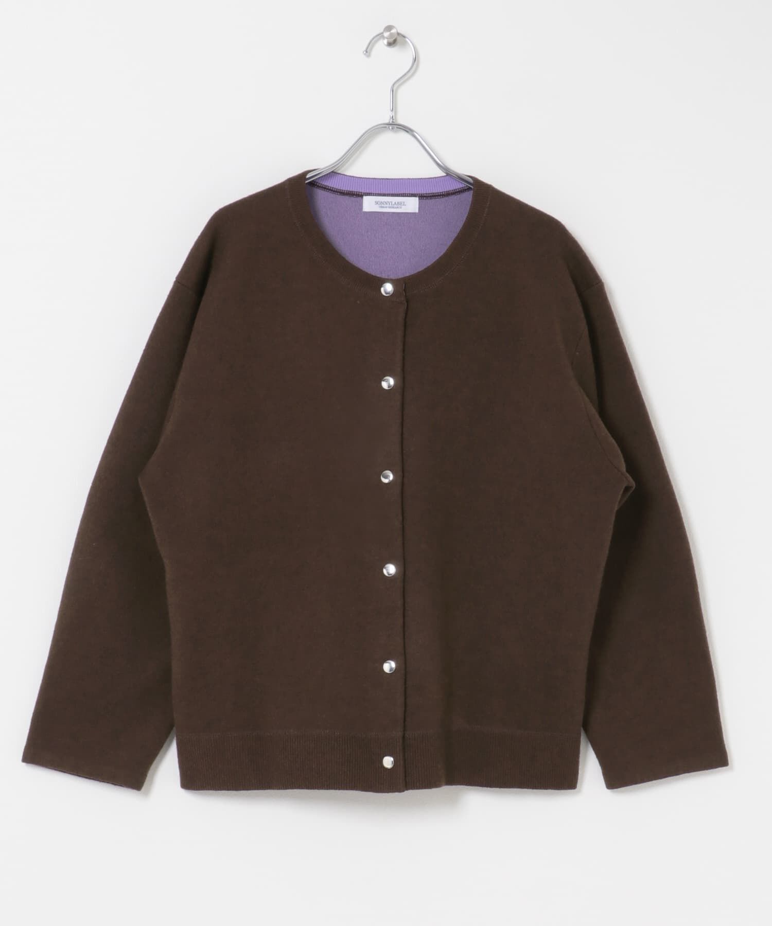 Sonny Label 「ダブルフェイスバイカラーカーディガン」|カーディガン|