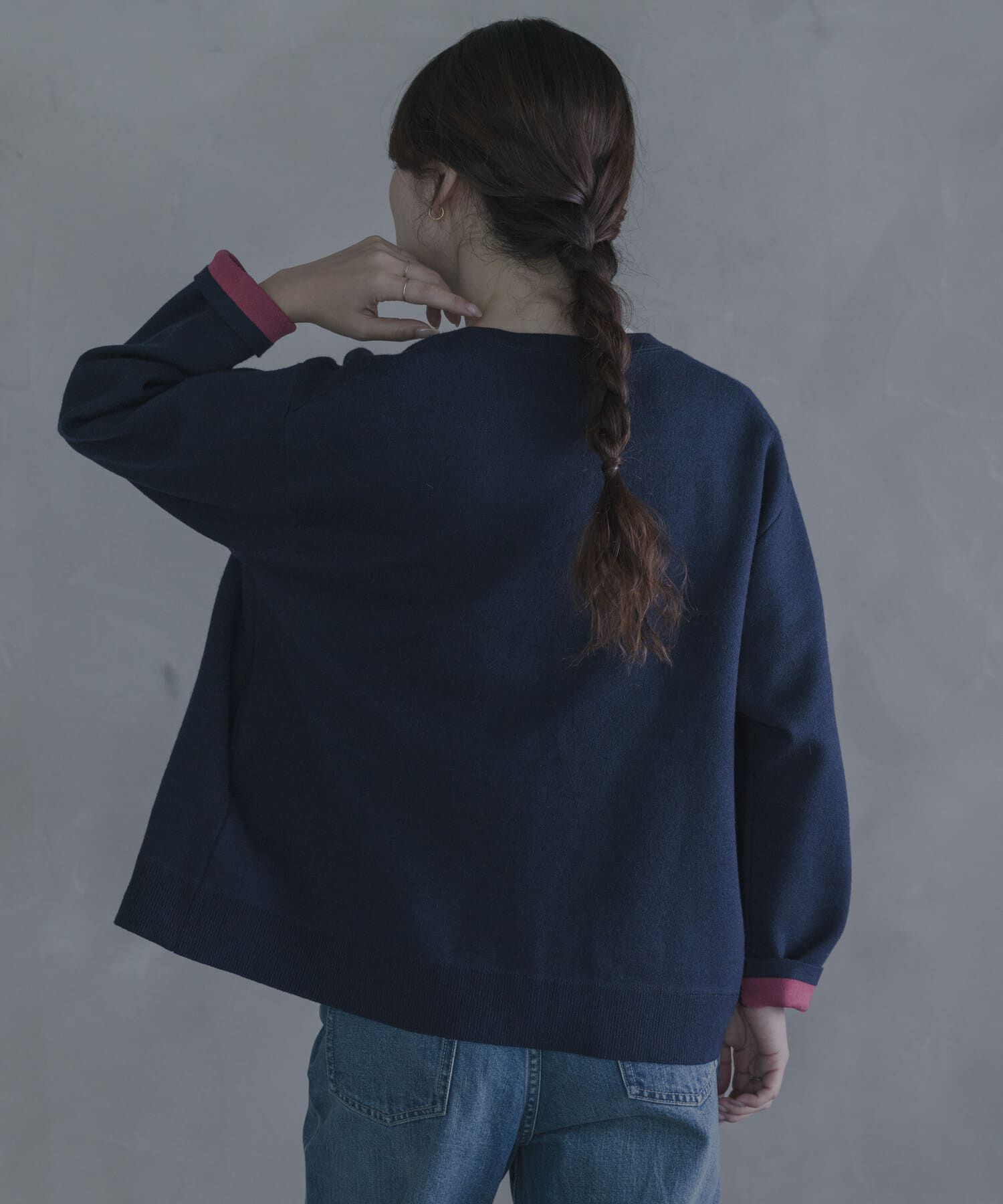 Sonny Label 「ダブルフェイスバイカラーカーディガン」|カーディガン|