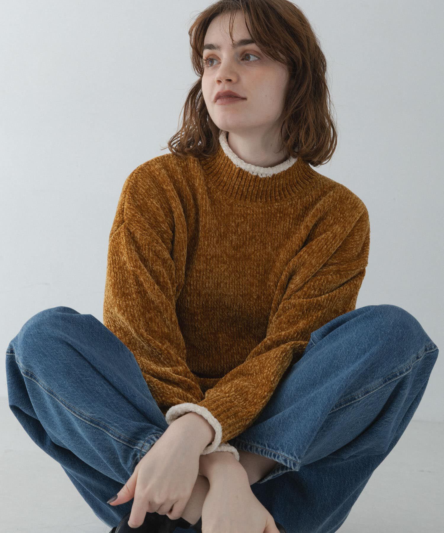 Sonny Label 「モールヤーンハイネックニットプルオーバー」|ニット・セーター|マスタード
