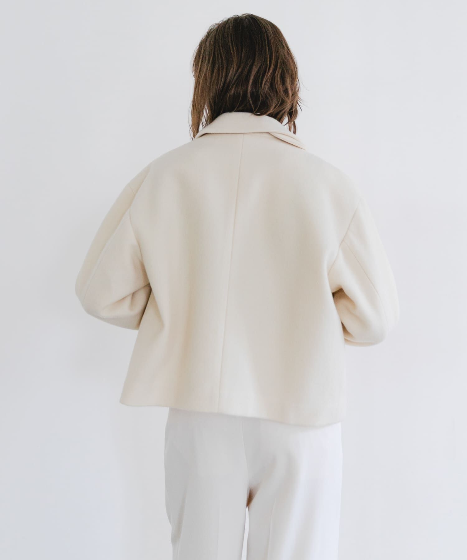 URBAN RESEARCH「ウールモッサショートコート」|ノーカラーコート|