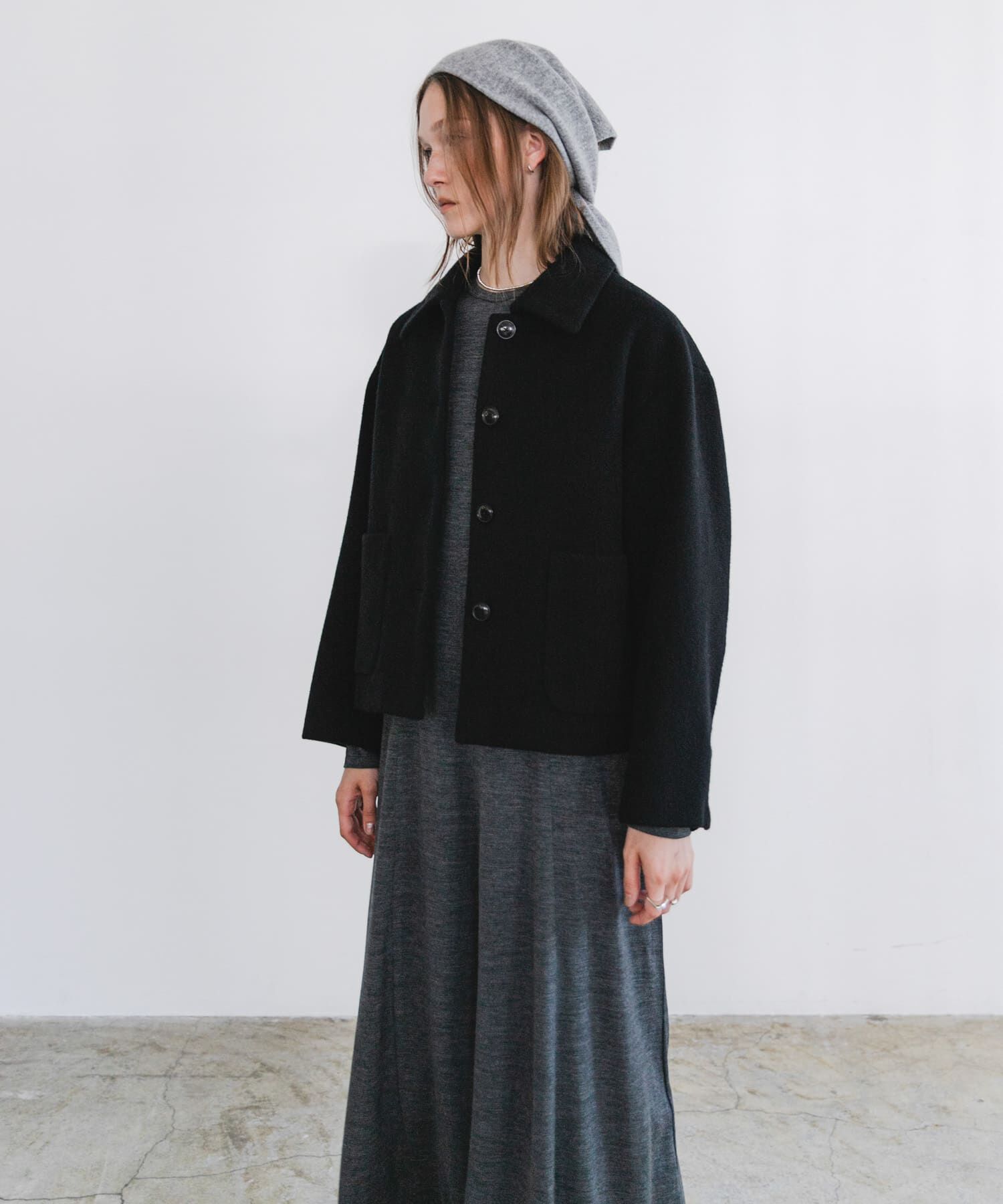 URBAN RESEARCH「ウールモッサショートコート」|ノーカラーコート|