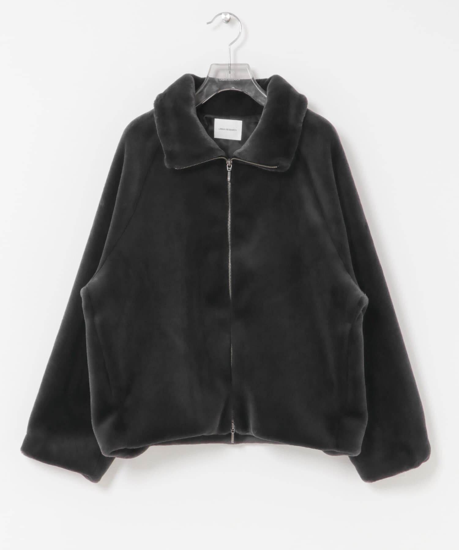 URBAN RESEARCH「エコファーショートコート」|ノーカラーコート|