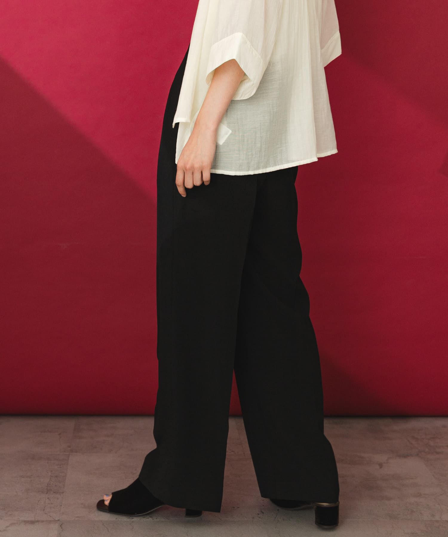 SENSE OF PLACE by URBAN RESEARCH「『UR TECH DRYLUXE』リネンライクワイドパンツ」|その他|
