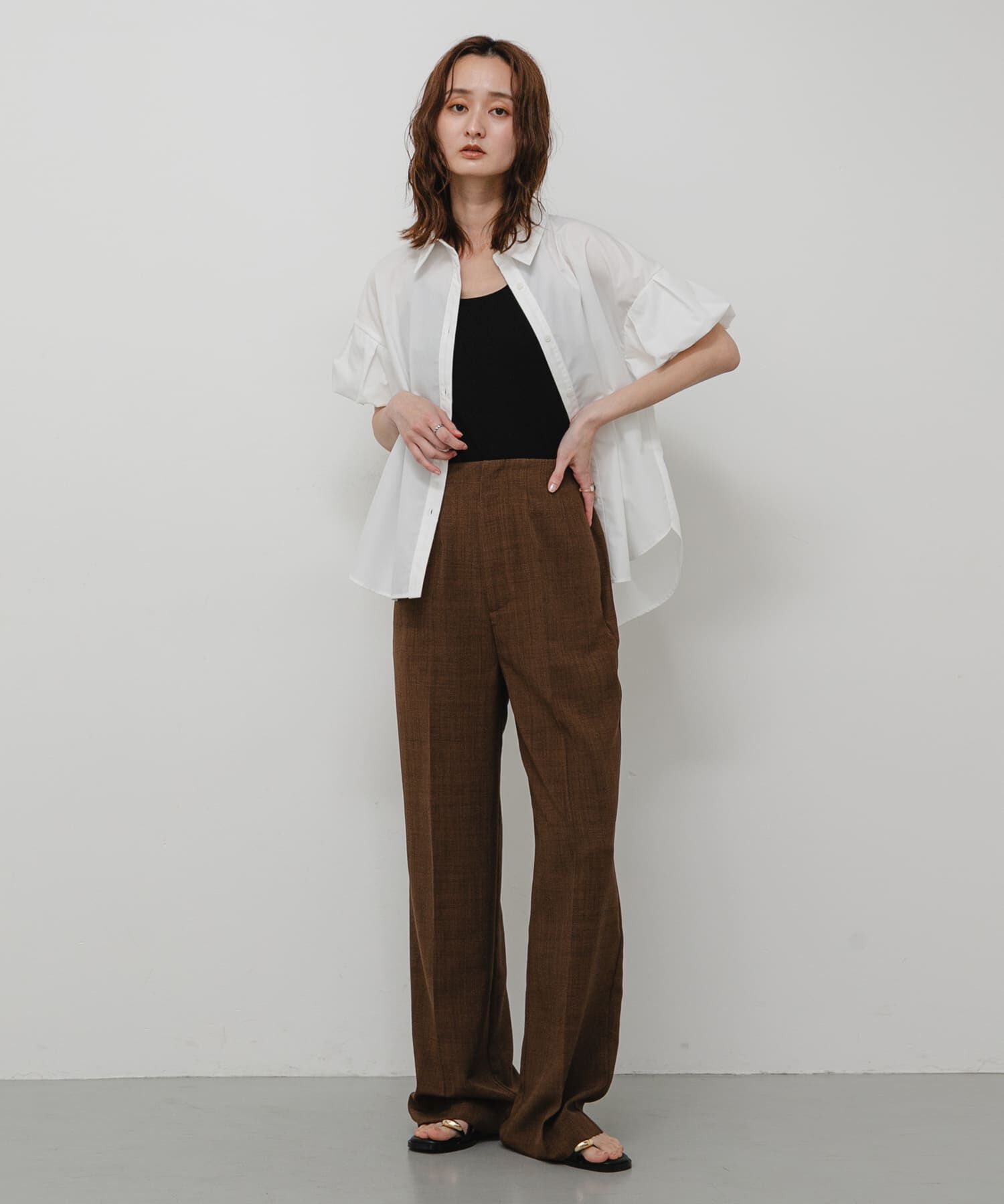 SENSE OF PLACE by URBAN RESEARCH「『UR TECH DRYLUXE』リネンライクワイドパンツ」|その他|