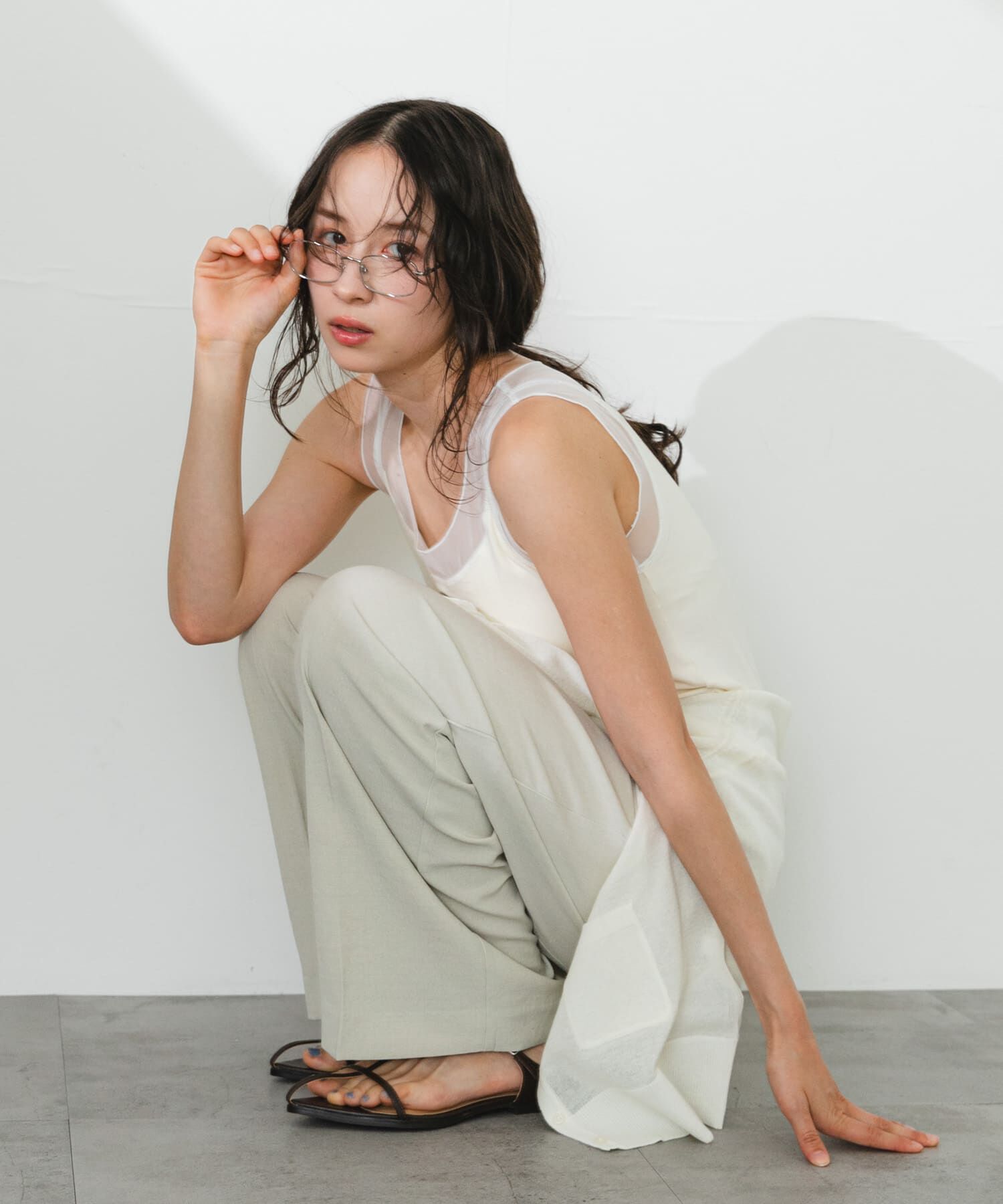 SENSE OF PLACE by URBAN RESEARCH「『UR TECH DRYLUXE』リネンライクワイドパンツ」|その他|
