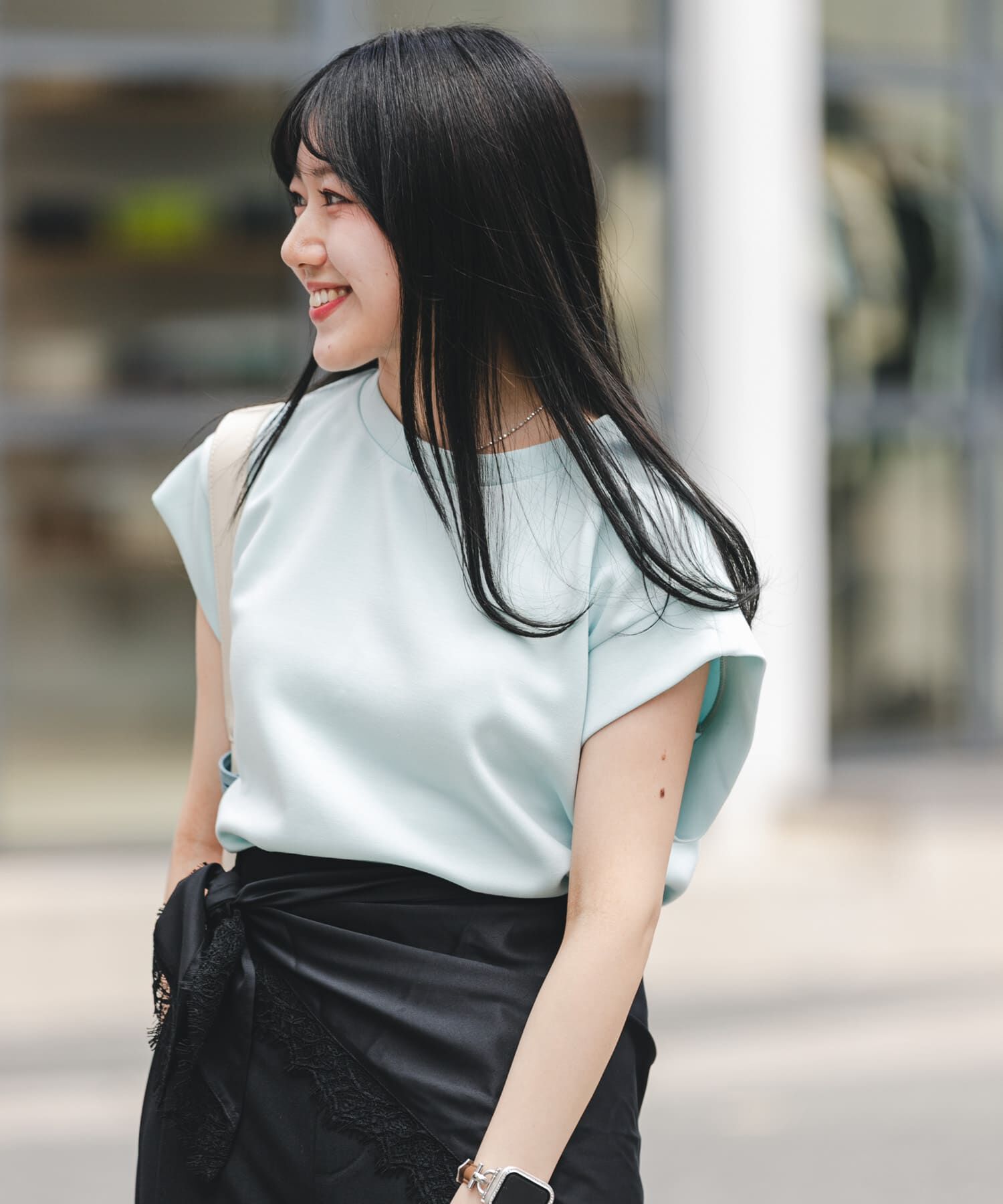 SENSE OF PLACE by URBAN RESEARCH「モチモチポンチTシャツ」|Tシャツ・カットソー|ライトブルー