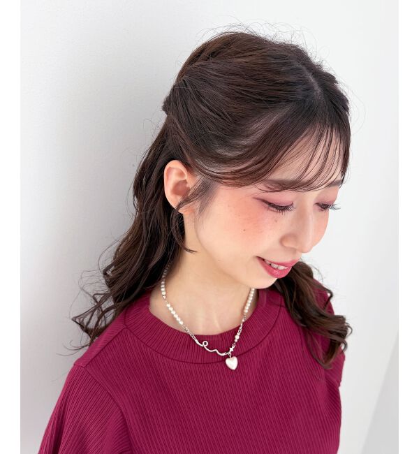  「ハートパールネックレス」|ネックレス|