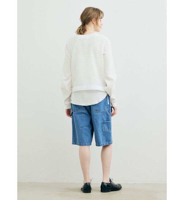 MARMARMAR「MARMARMAR メッシュレースドローストリングベスト」|ベスト・ジレ|