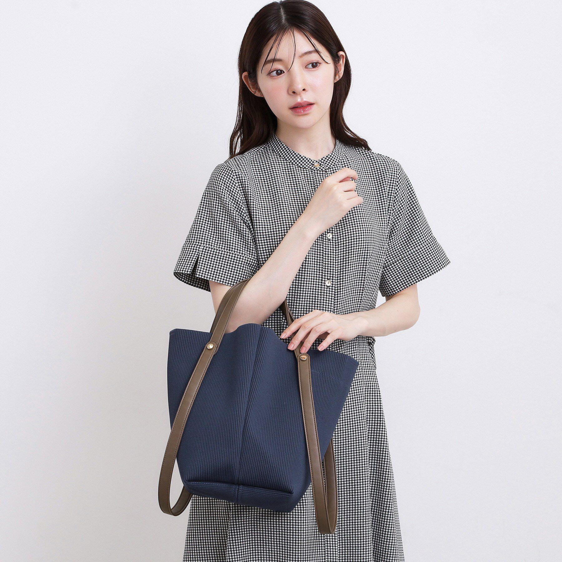 grove「【2WAY】ダブルハンドルニットトート」|トートバッグ|