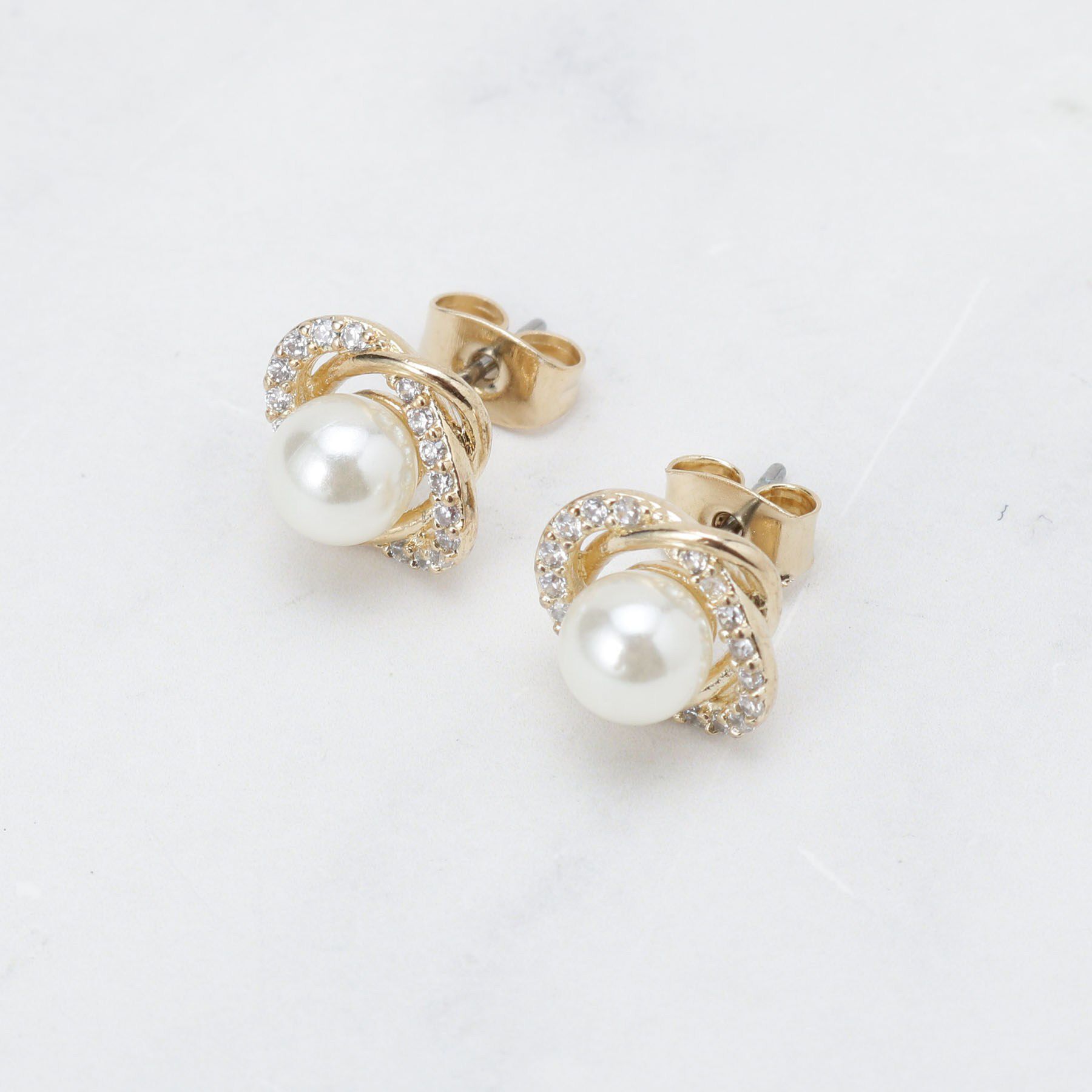 Couture broach「パール調ビジューピアス」|ピアス|
