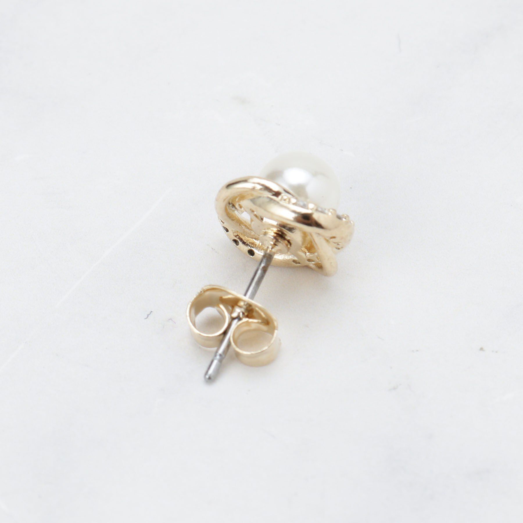 Couture broach「パール調ビジューピアス」|ピアス|