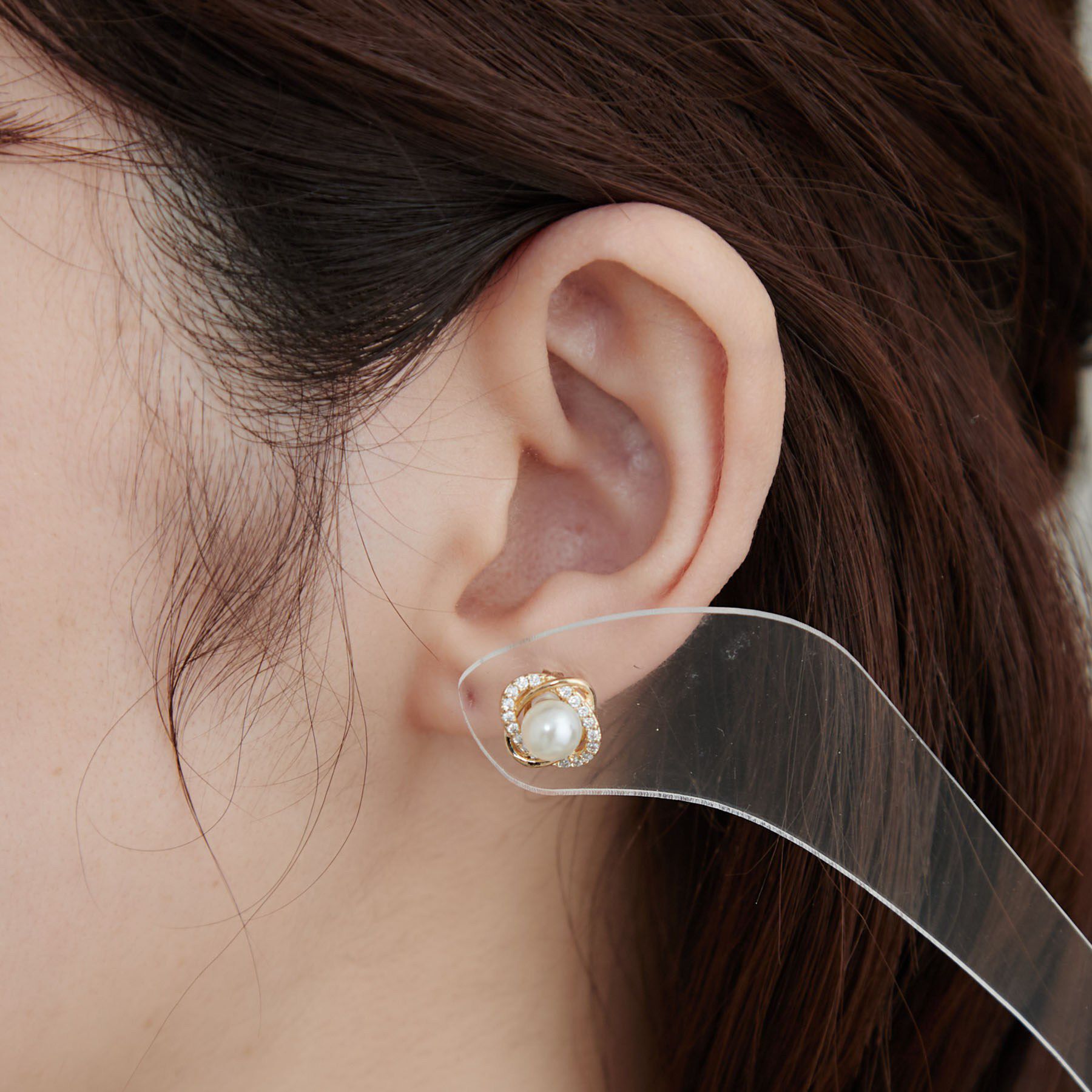 Couture broach「パール調ビジューピアス」|ピアス|