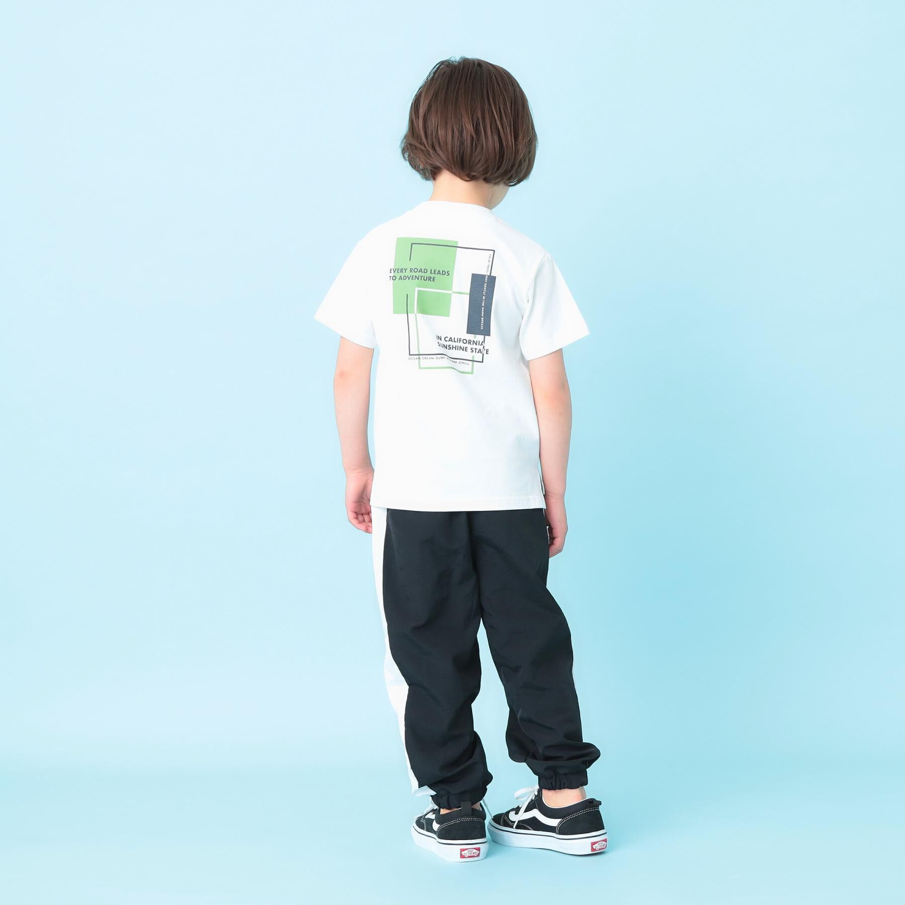 THE SHOP TK「天竺アソートプリント半袖Tシャツ 幾何学アート、スパンコール、飛行機」|Tシャツ・カットソー|
