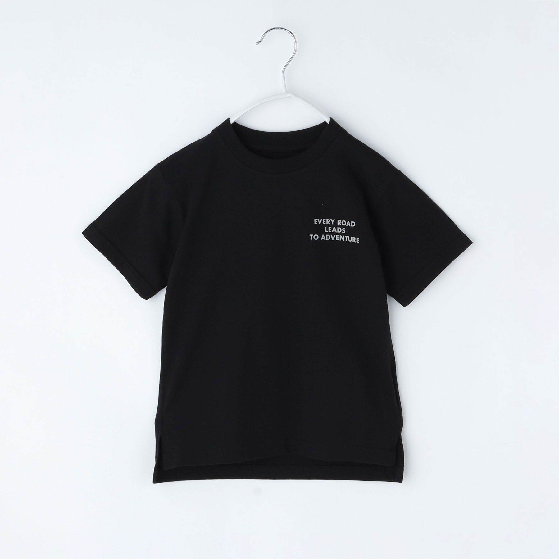 THE SHOP TK「天竺アソートプリント半袖Tシャツ 幾何学アート、スパンコール、飛行機」|Tシャツ・カットソー|ブラック(019)