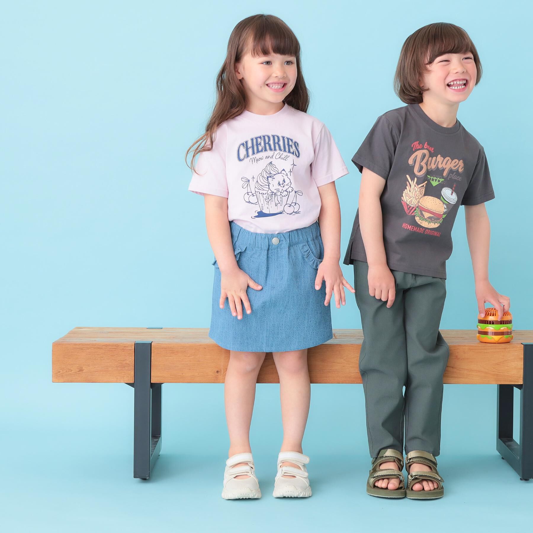 THE SHOP TK「インナー付き デニム ミニスカート」|スカート|