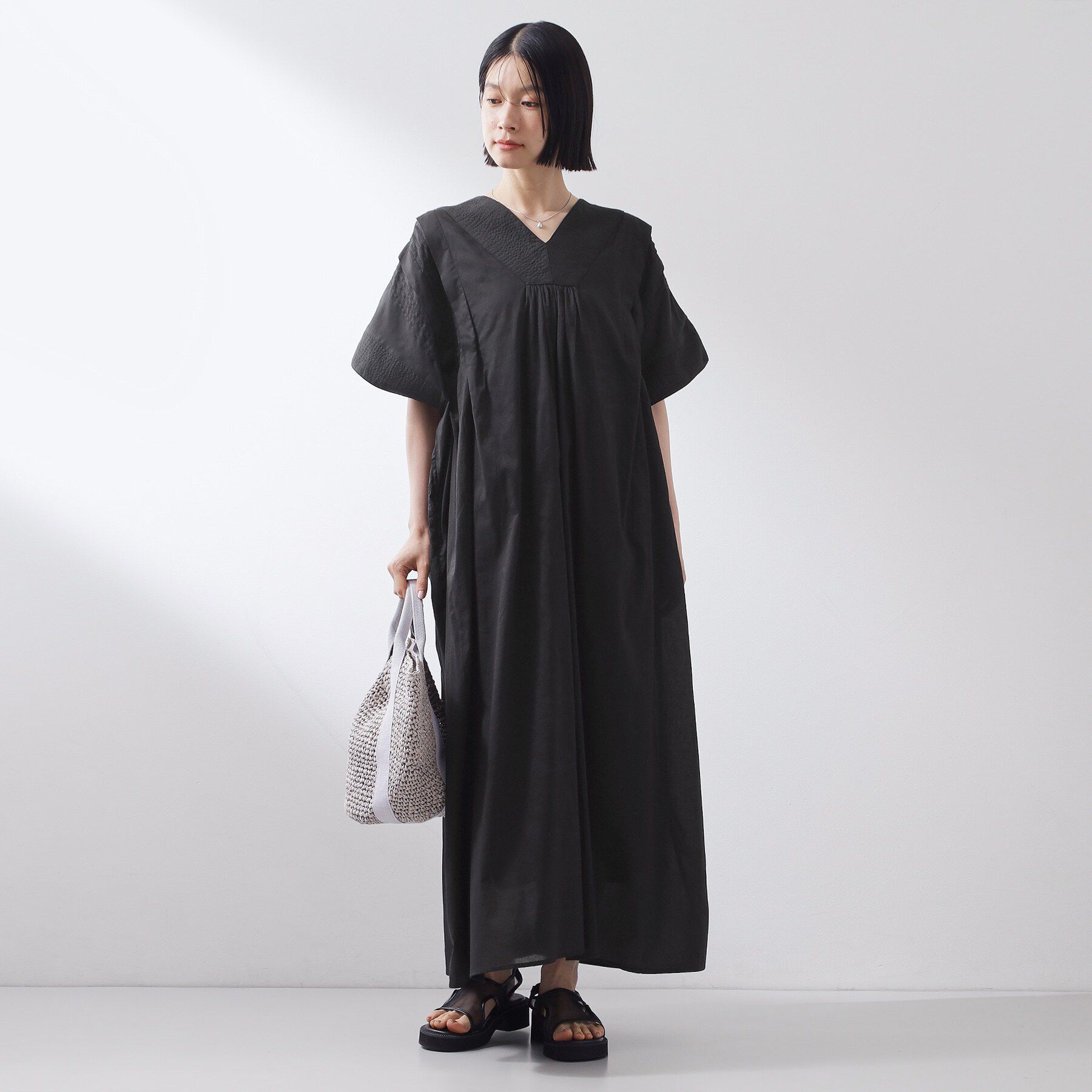 THE SHOP TK「ゆるラク カフタン風ロングワンピース」|ワンピース|