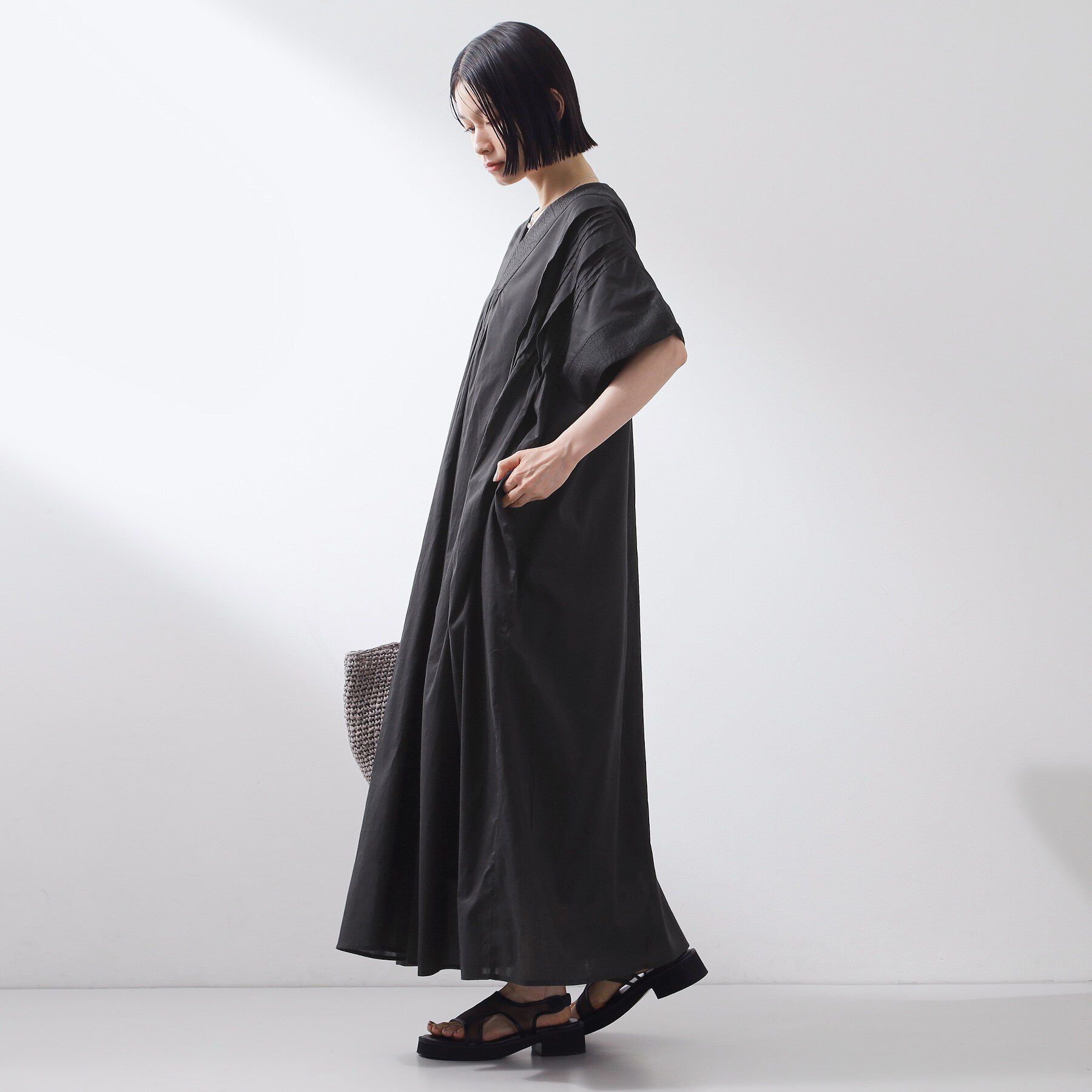 THE SHOP TK「ゆるラク カフタン風ロングワンピース」|ワンピース|